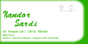 nandor sardi business card